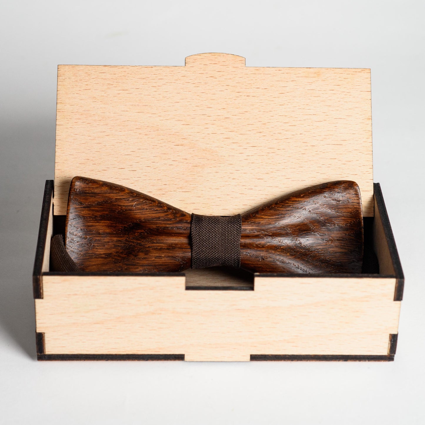 Handmade Oak Wood Bow Tie: Groomsmen Wedding Bowtie