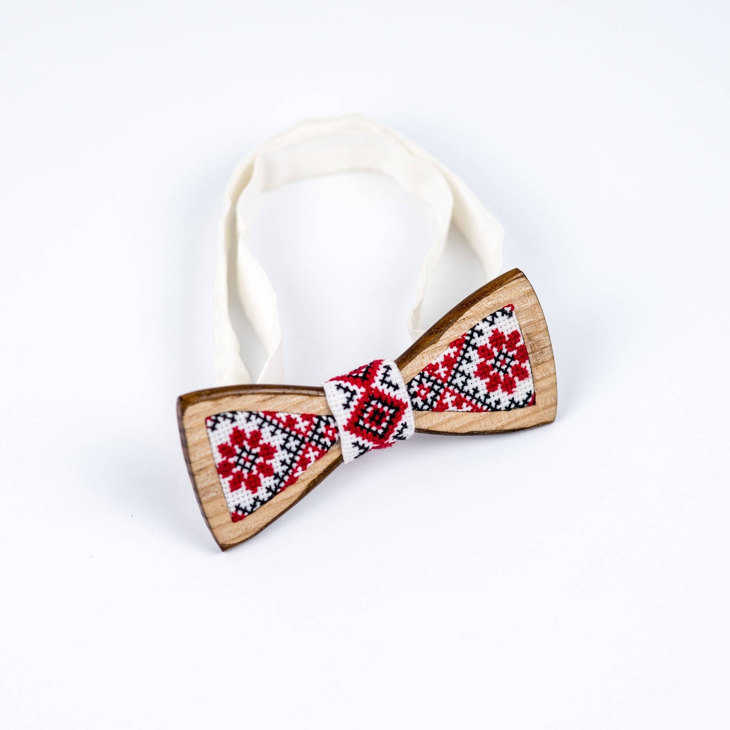 Ukrainian Ornament Wooden Bow Tie, Groomsmen Gift