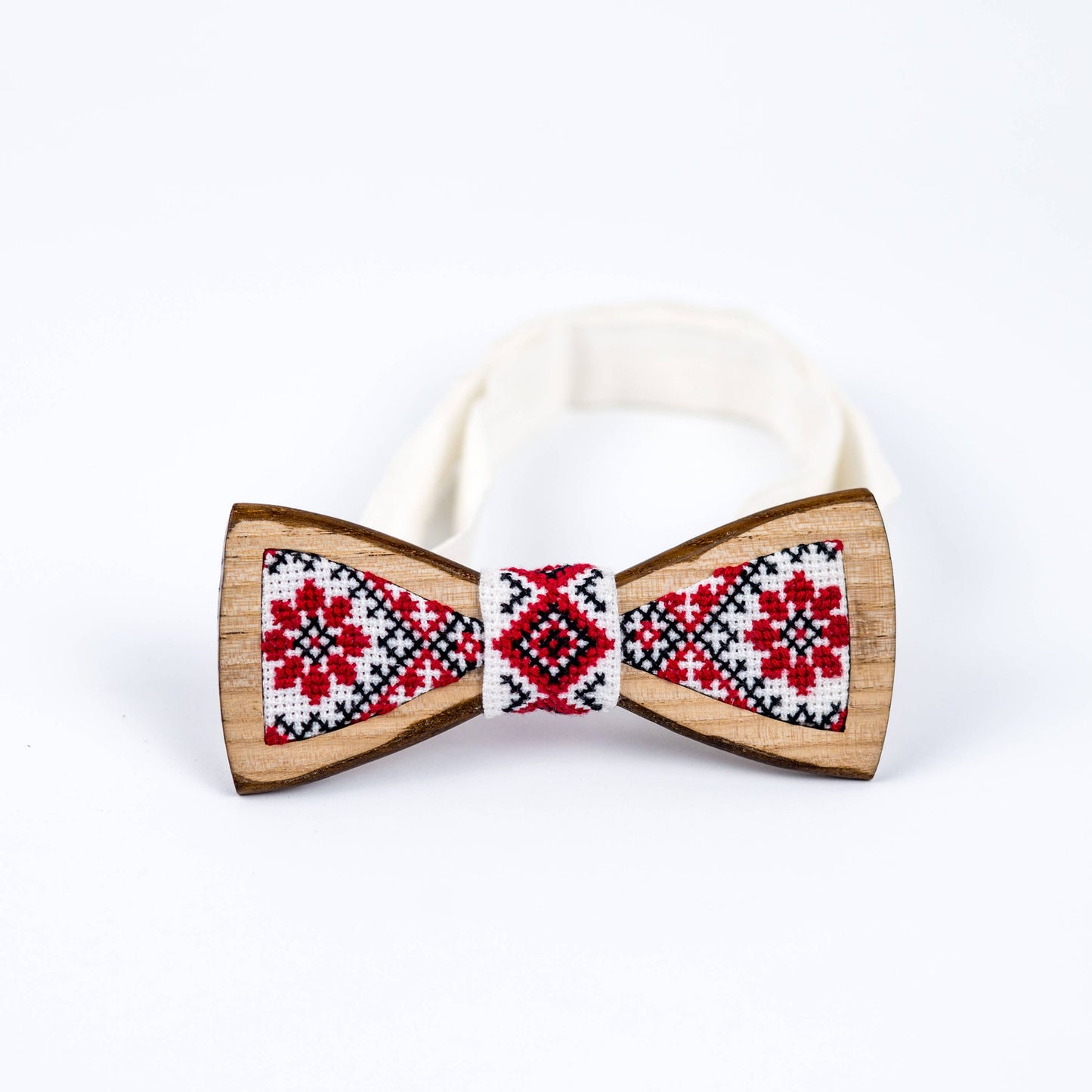 Ukrainian Ornament Wooden Bow Tie, Groomsmen Gift