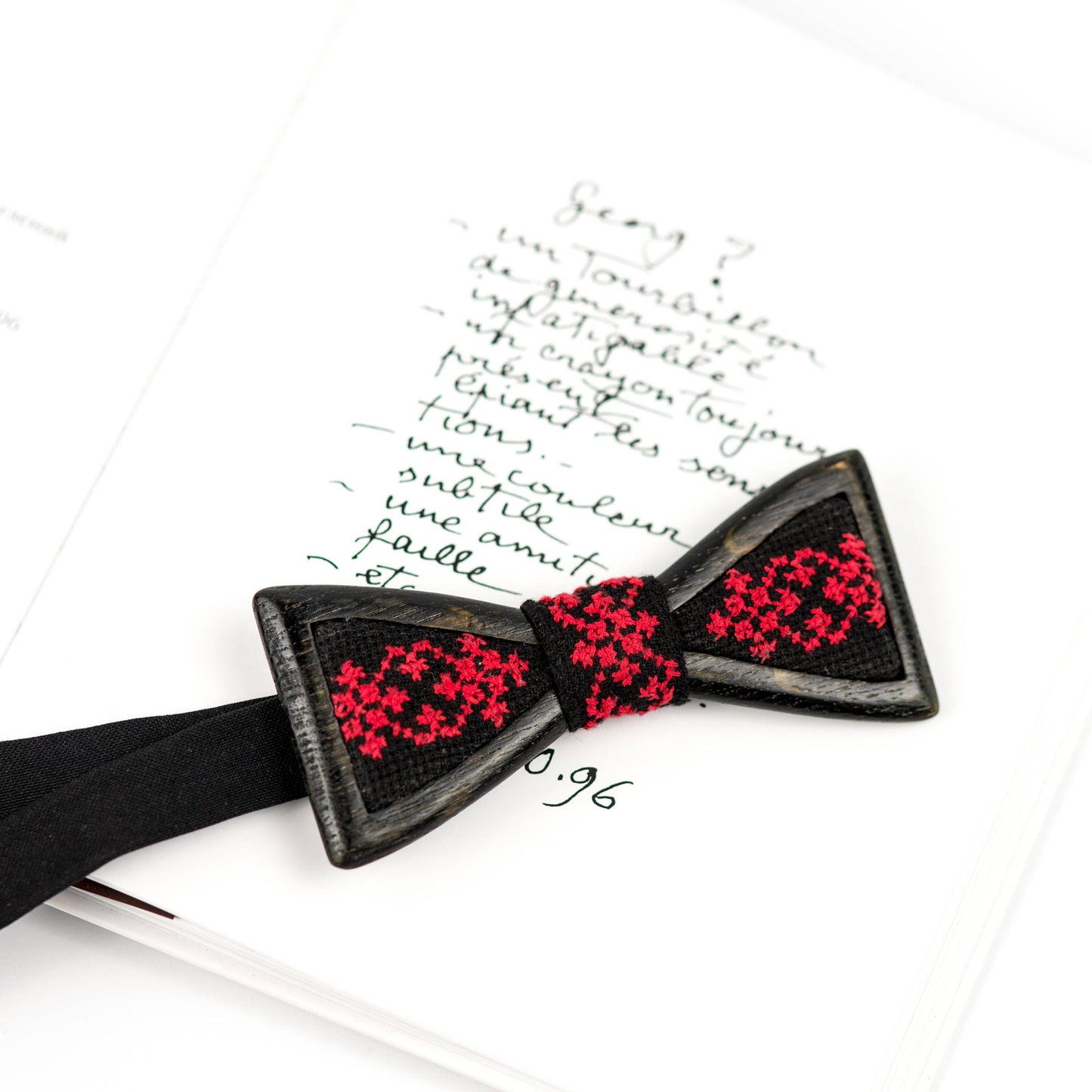 Ethnic Wooden Bow Tie: Ukrainian Ornament, Groomsmen Gift