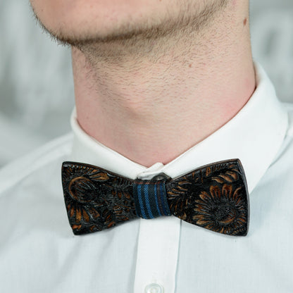 Engraved Wooden Bow Tie, Ash Wood Groomsmen Gift