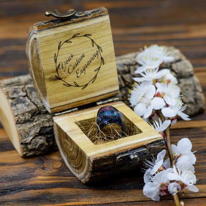 Personalized Rustic Wood Ring Box: Engagement Proposal, Wedding Ring Holder