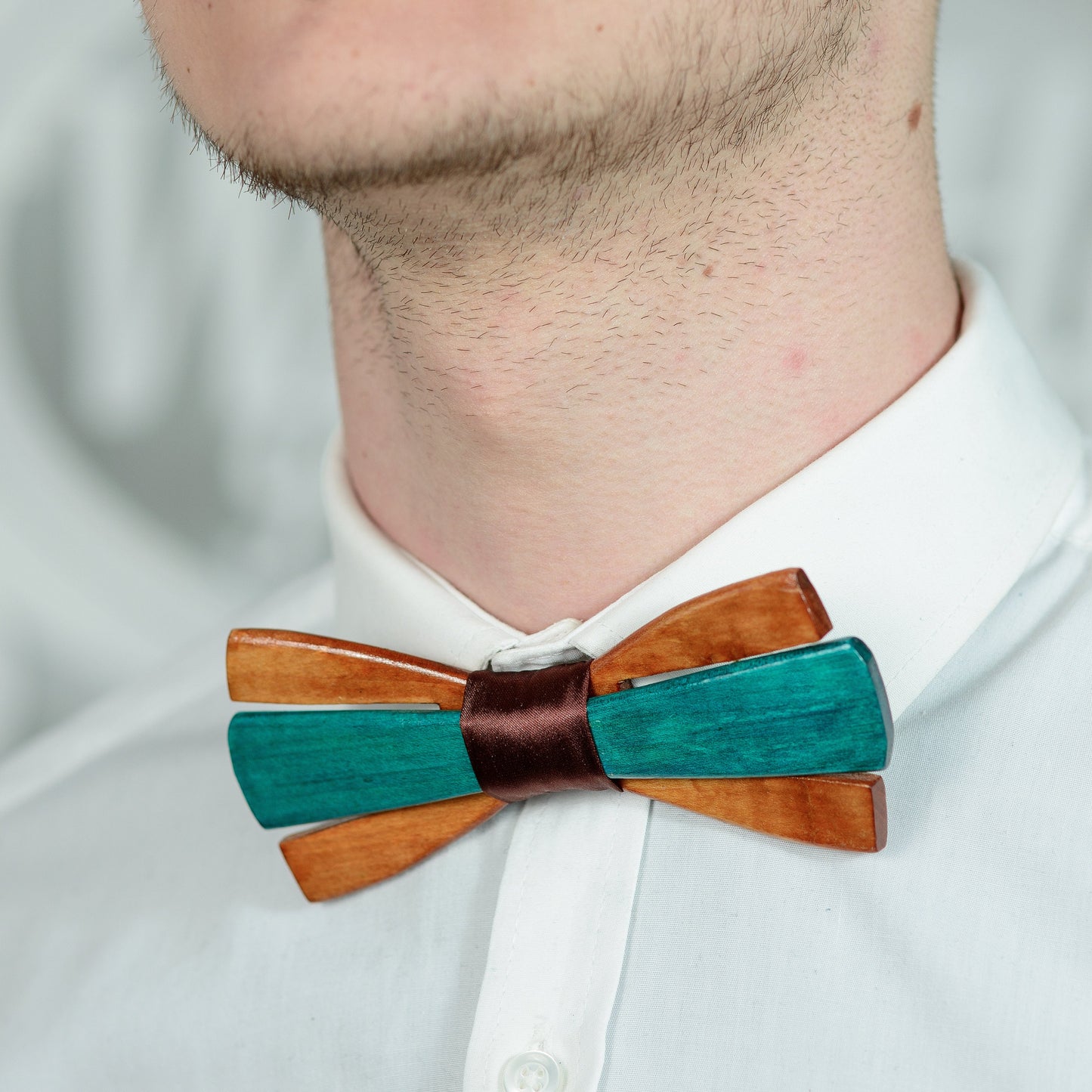 Handmade Oak Wooden Bow Tie, Groomsmen Gift