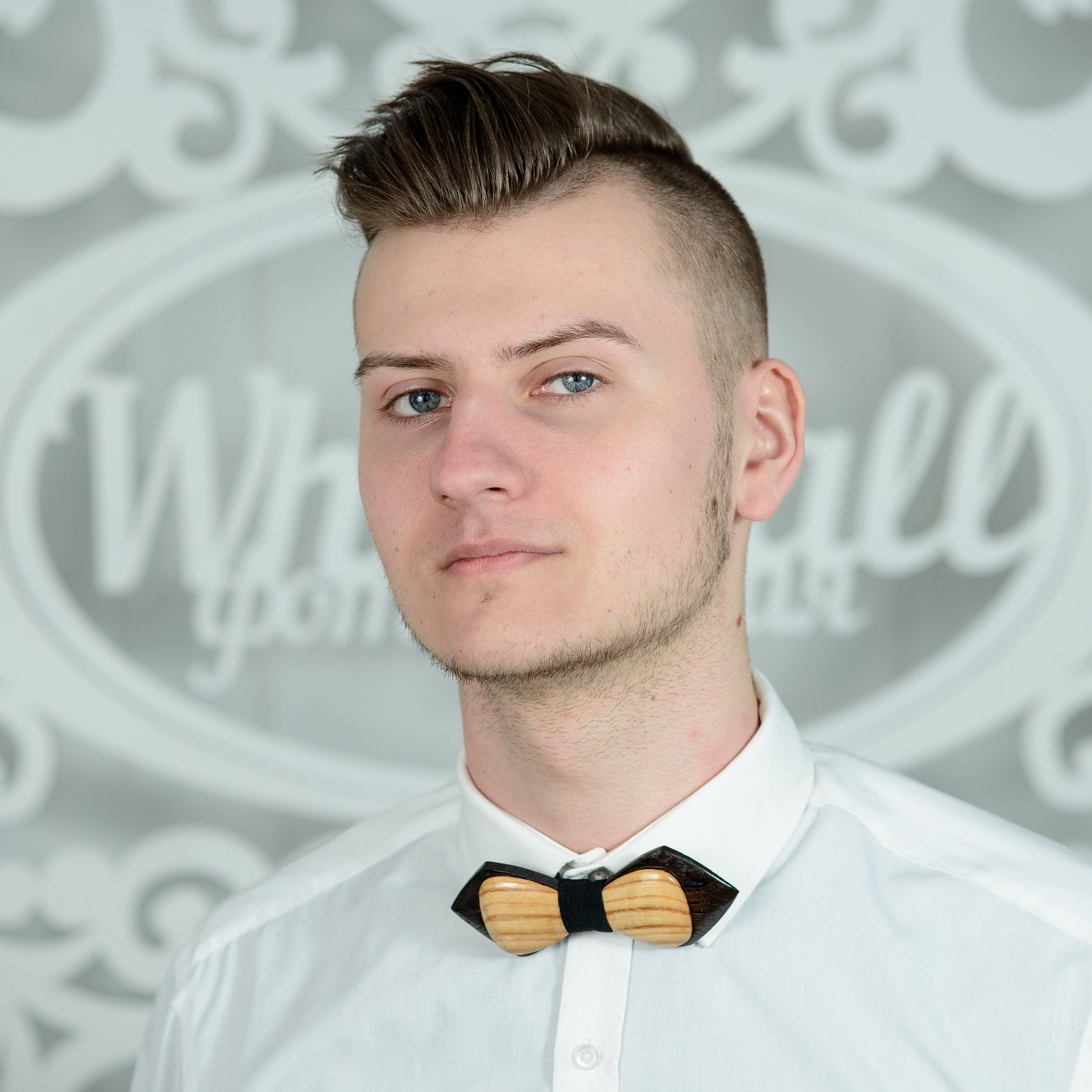 Handmade Ash Wood Bow Tie, Groomsmen Gift Box