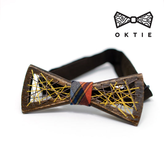 Handmade Wooden Bow Tie: Ash & Walnut, Groomsmen Gift
