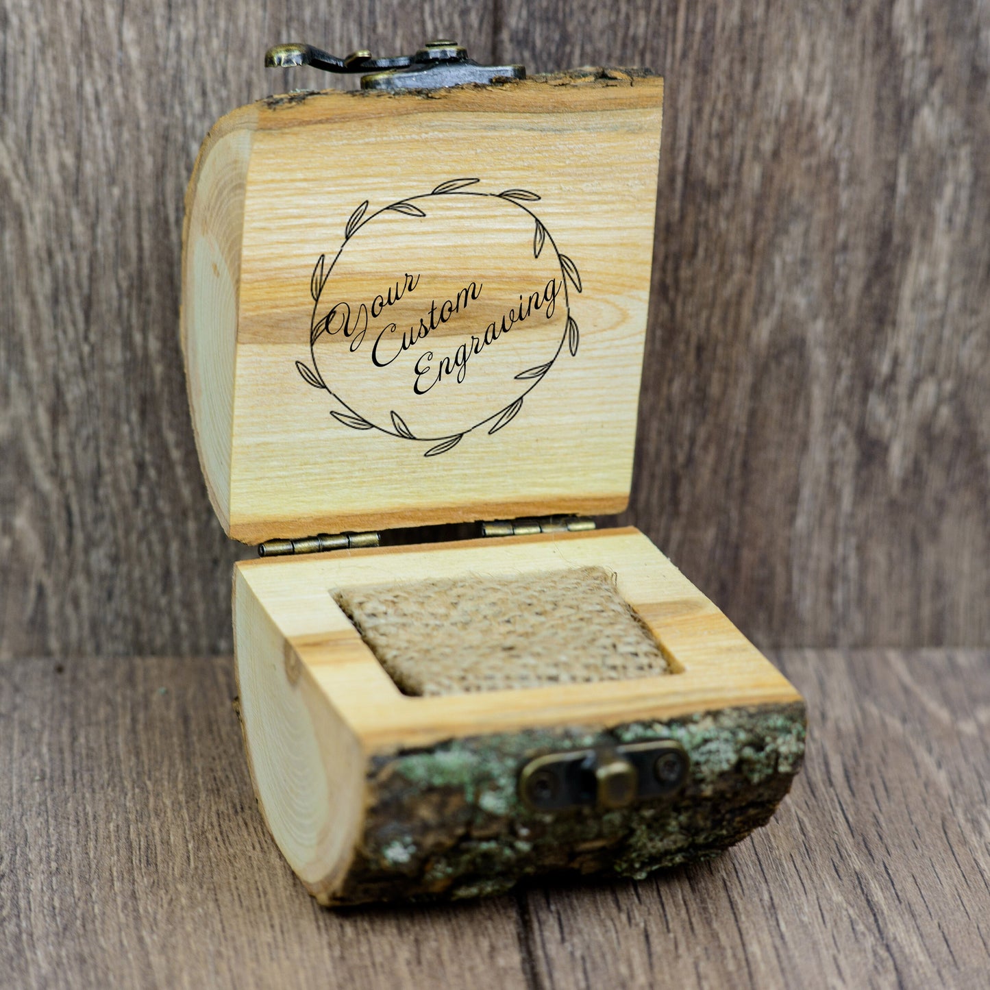 Handmade Exotic Burl Wood Resin Ring, Unique Women's Jewelry
