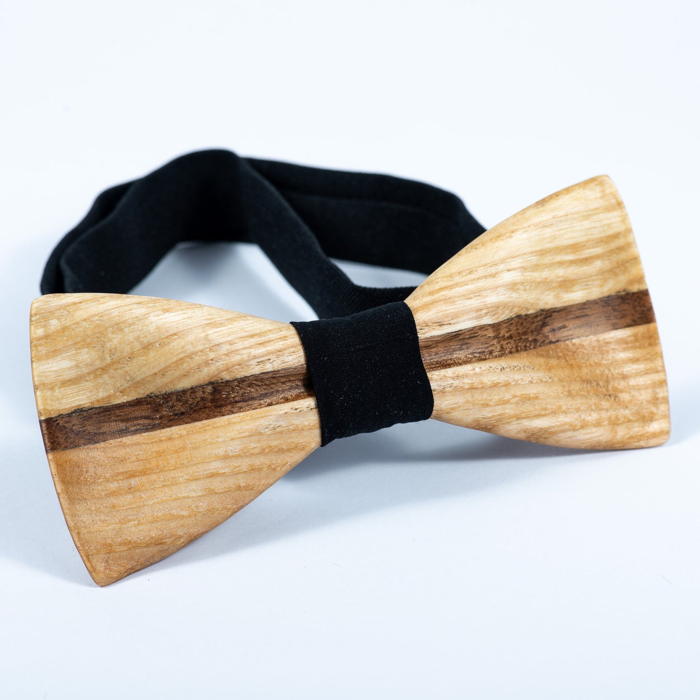 Handmade Ash & Walnut Wooden Bow Tie: Groomsmen Wedding Accessory