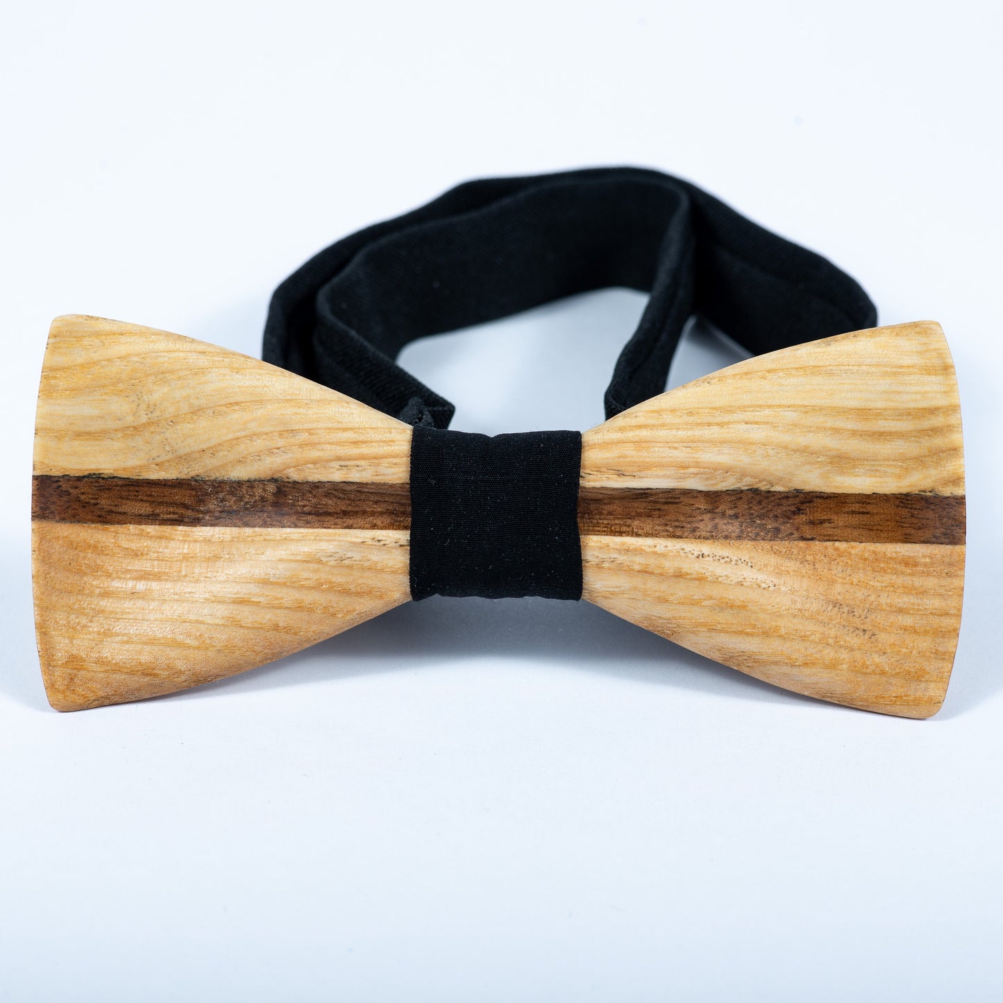 Handmade Ash & Walnut Wooden Bow Tie: Groomsmen Wedding Accessory