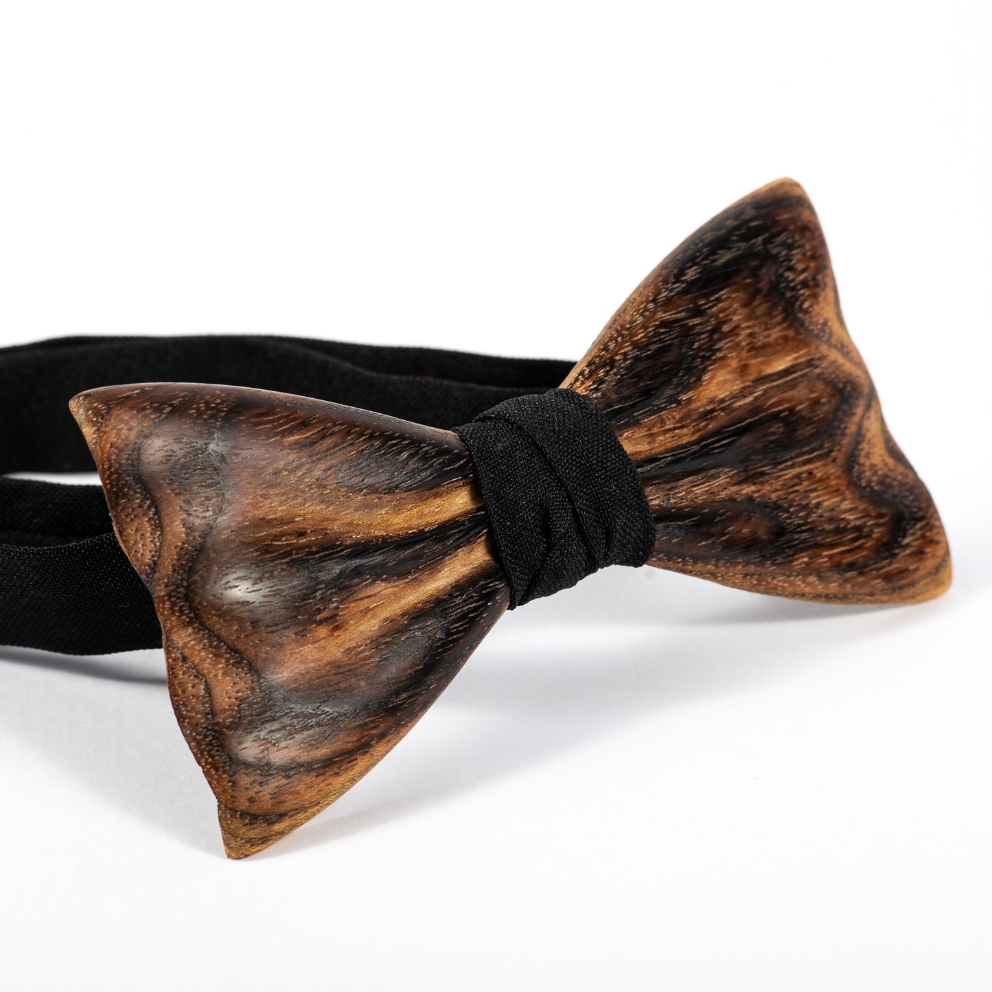Handmade Oak Wood Bow Tie: Brown Barn Wedding Groomsmen Gift
