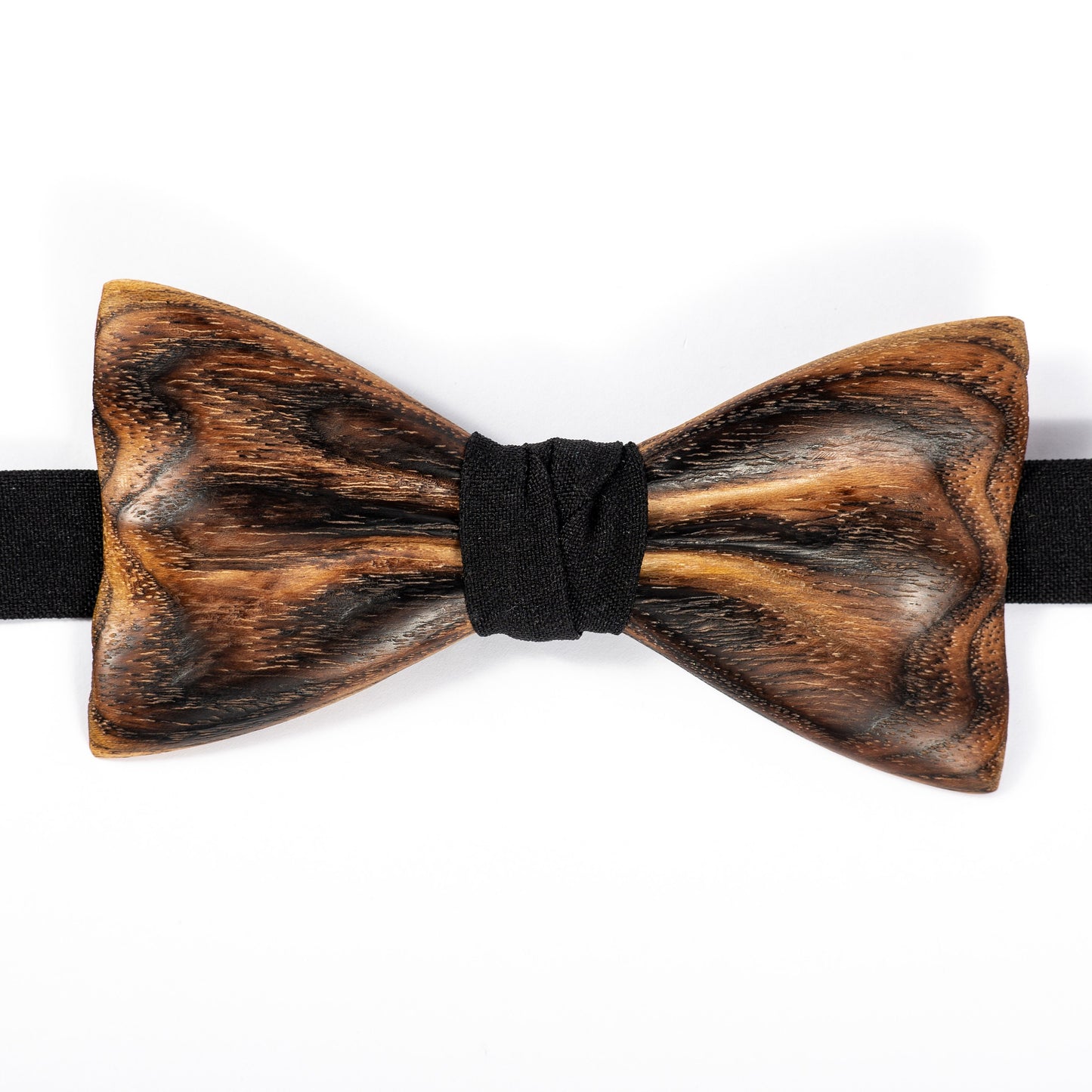 Handmade Oak Wood Bow Tie: Brown Barn Wedding Groomsmen Gift