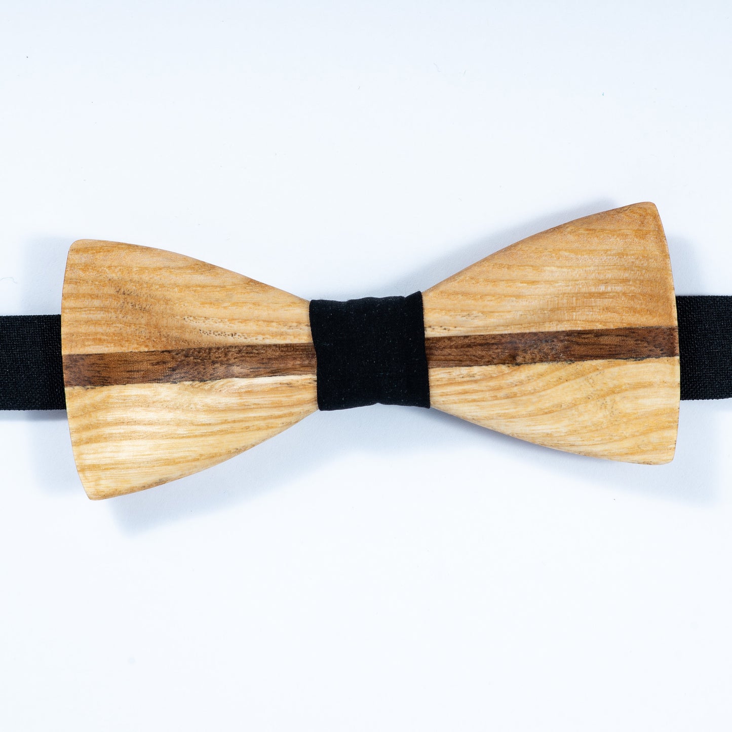 Handmade Ash & Walnut Wooden Bow Tie: Groomsmen Wedding Accessory