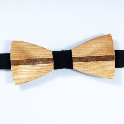 Handmade Ash & Walnut Wooden Bow Tie: Groomsmen Wedding Accessory