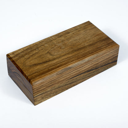 Personalized Wedding Ring Box | Walnut Dual Ring Holder with Engraving