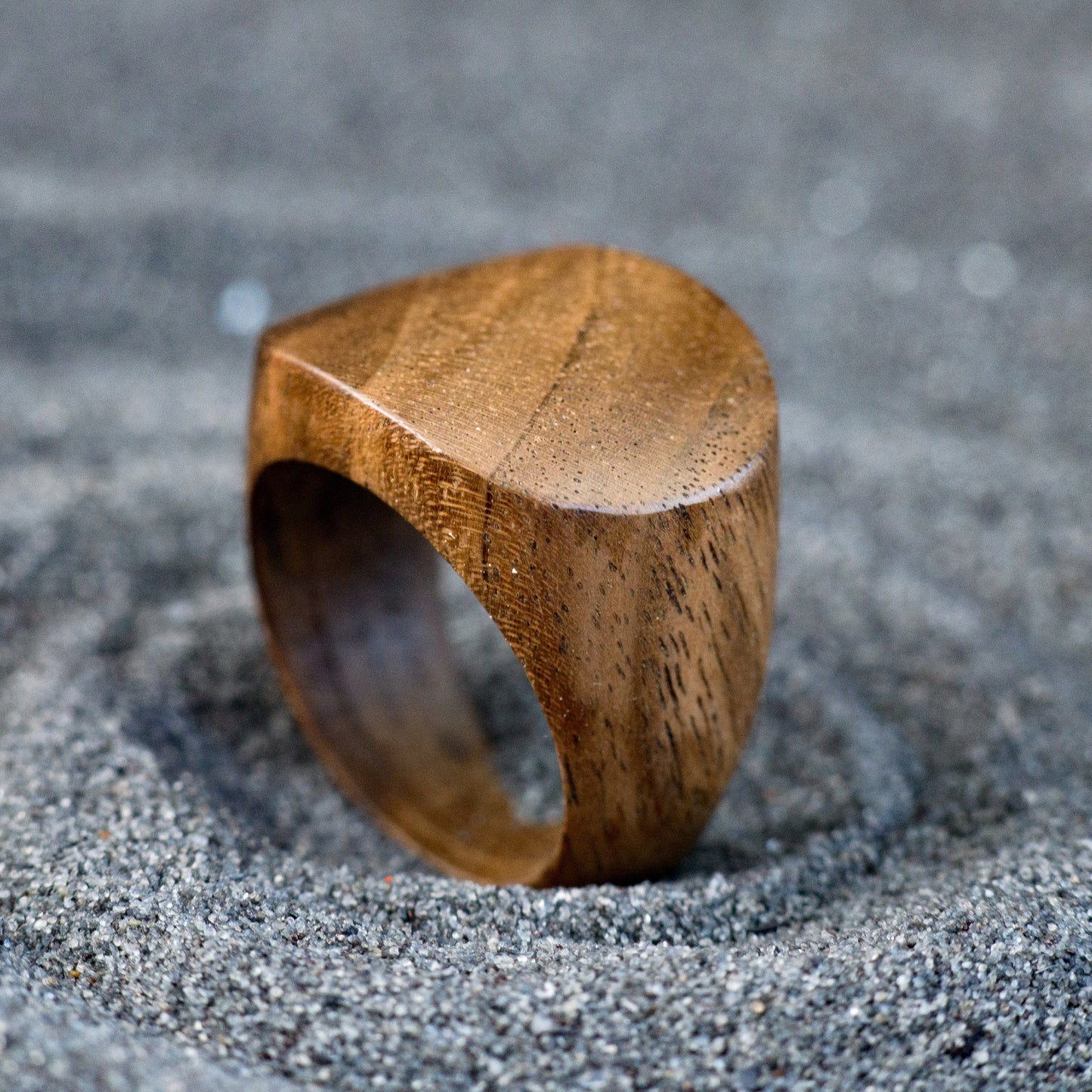 Unisex Walnut Wooden Ring for Couple Wood Rings for 5th Anniversary Gift