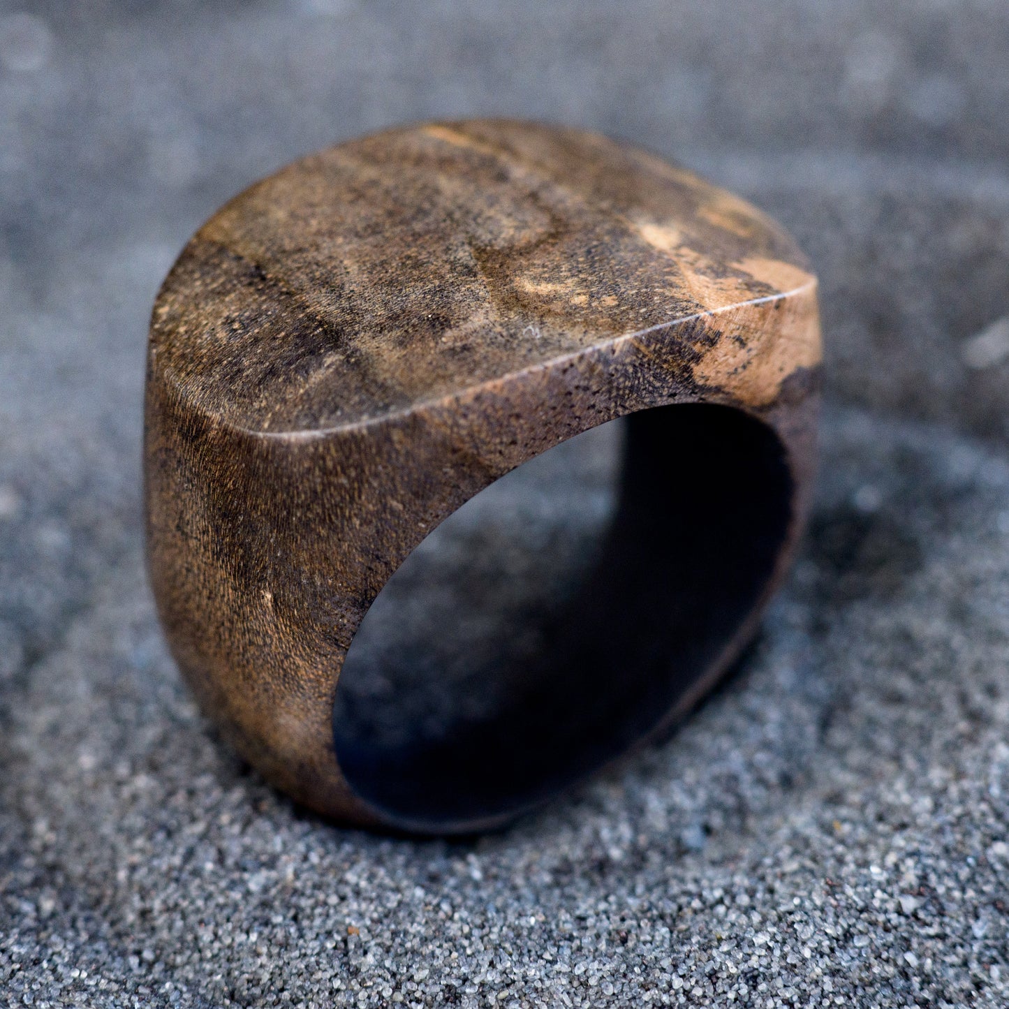 Unisex Black Walnut Wood Ring for Couple 5th Anniversary Gift Wooden Rings Ukraine Shop