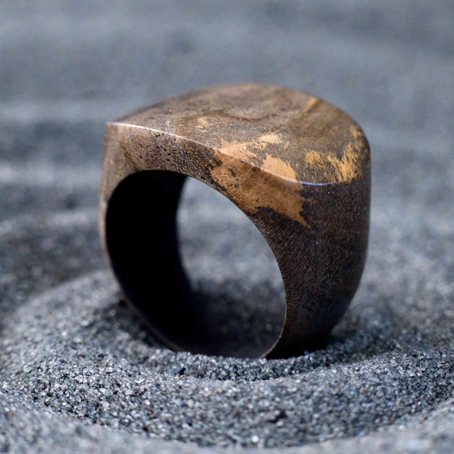 Unisex Black Walnut Wood Ring for Couple 5th Anniversary Gift Wooden Rings Ukraine Shop