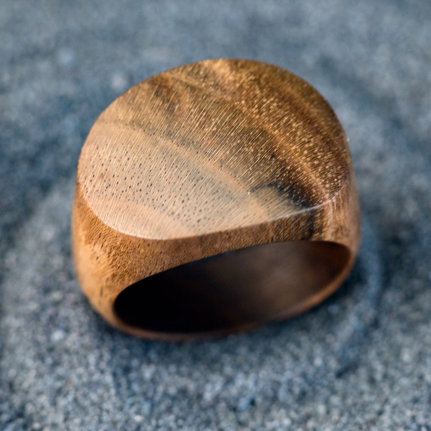 Unisex Walnut Wooden Ring for Couple Wood Rings for 5th Anniversary Gift