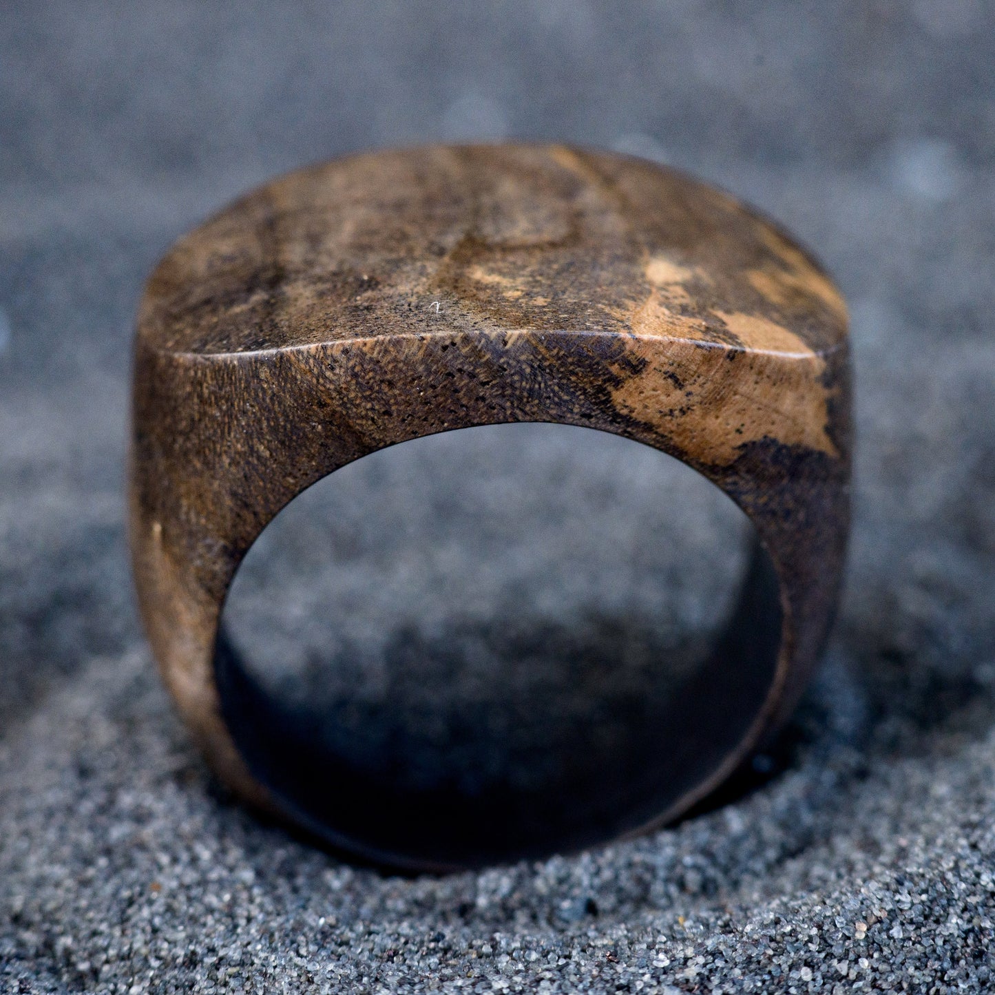 Unisex Black Walnut Wood Ring for Couple 5th Anniversary Gift Wooden Rings Ukraine Shop