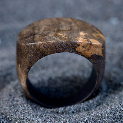 Unisex Black Walnut Wood Ring for Couple 5th Anniversary Gift Wooden Rings Ukraine Shop