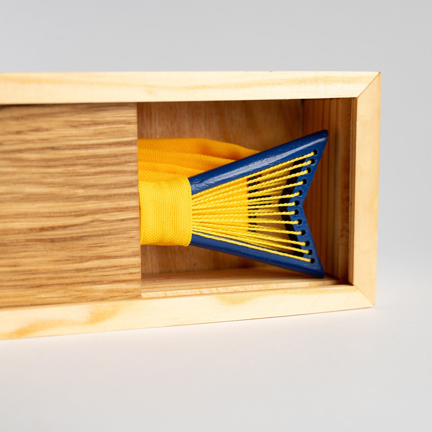 Ukraine Colors Wooden Bow Tie for Men in Personalized Wood Gift Box
