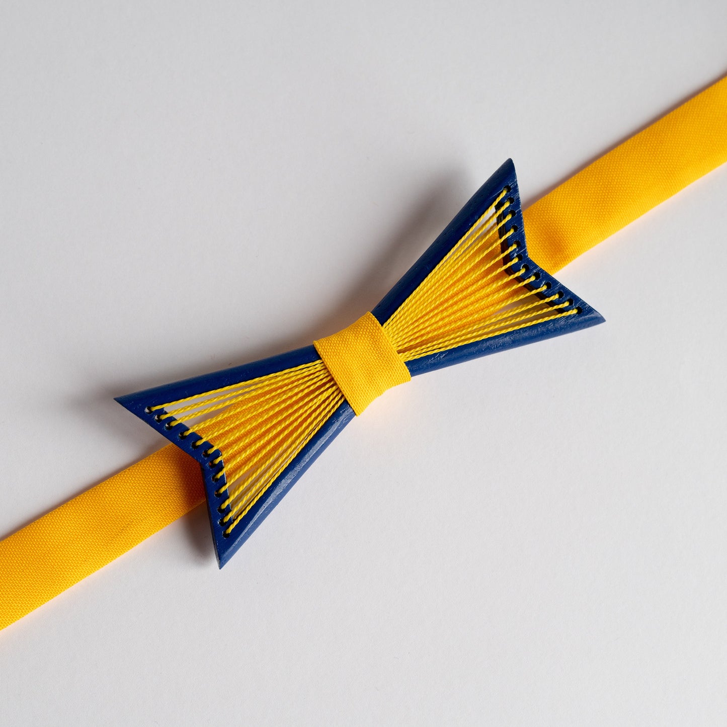 Ukraine Colors Wooden Bow Tie for Men in Personalized Wood Gift Box