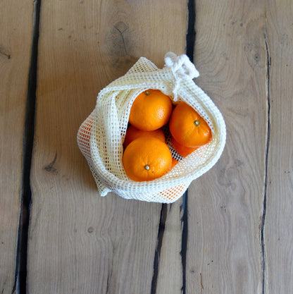 Organic Linen Eco Bag Set: Reusable Net Produce Bags