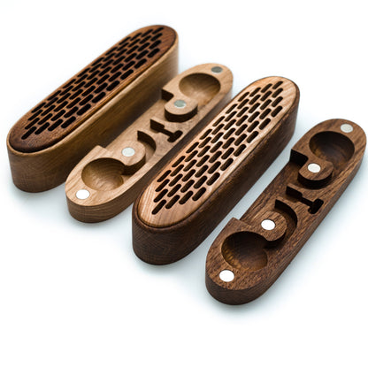 Minimalist wooden charging station – premium desk organization accessory
