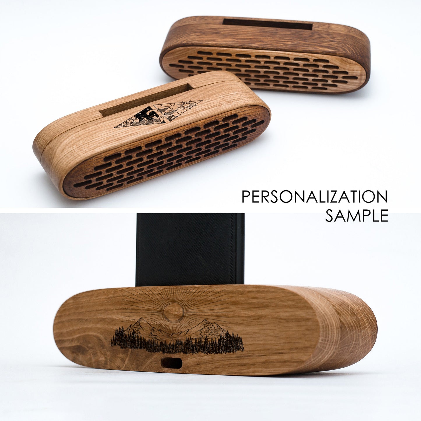 Handmade wooden phone dock – ideal retirement or housewarming gift