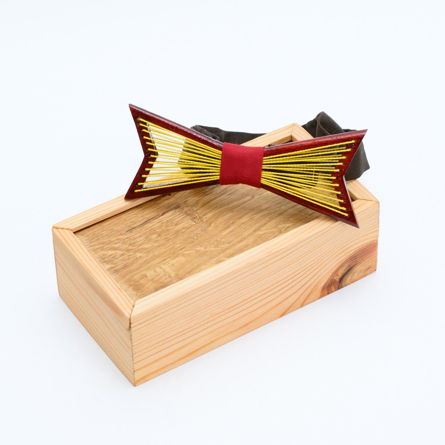 Oak Wood Bow Tie, Groomsmen Gift, Handmade in Ukraine