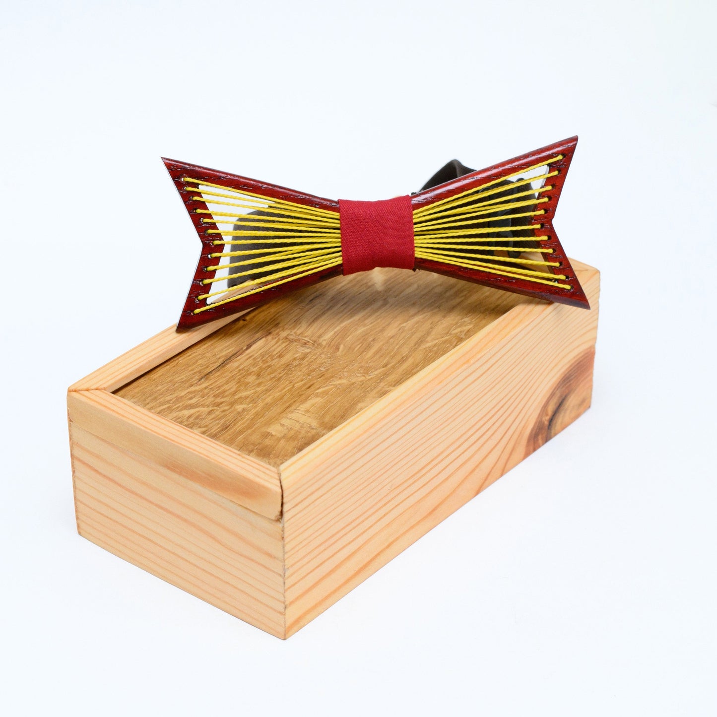 Oak Wood Bow Tie, Groomsmen Gift, Handmade in Ukraine