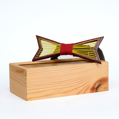 Oak Wood Bow Tie, Groomsmen Gift, Handmade in Ukraine