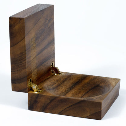 Personalized Engagement Ring Box | Walnut Wood Proposal Box with Custom Engraving