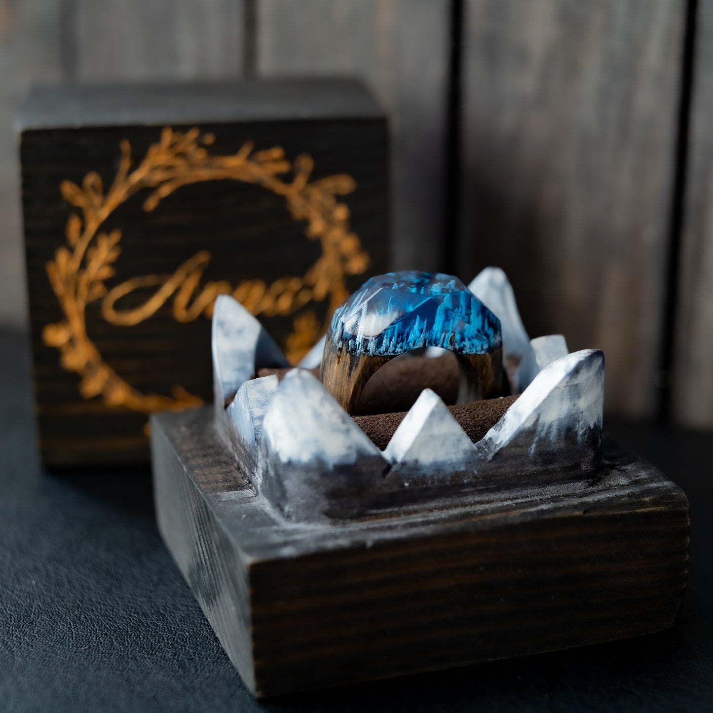 Wood Resin Ring Gift For Wife 5th Anniversary Gift