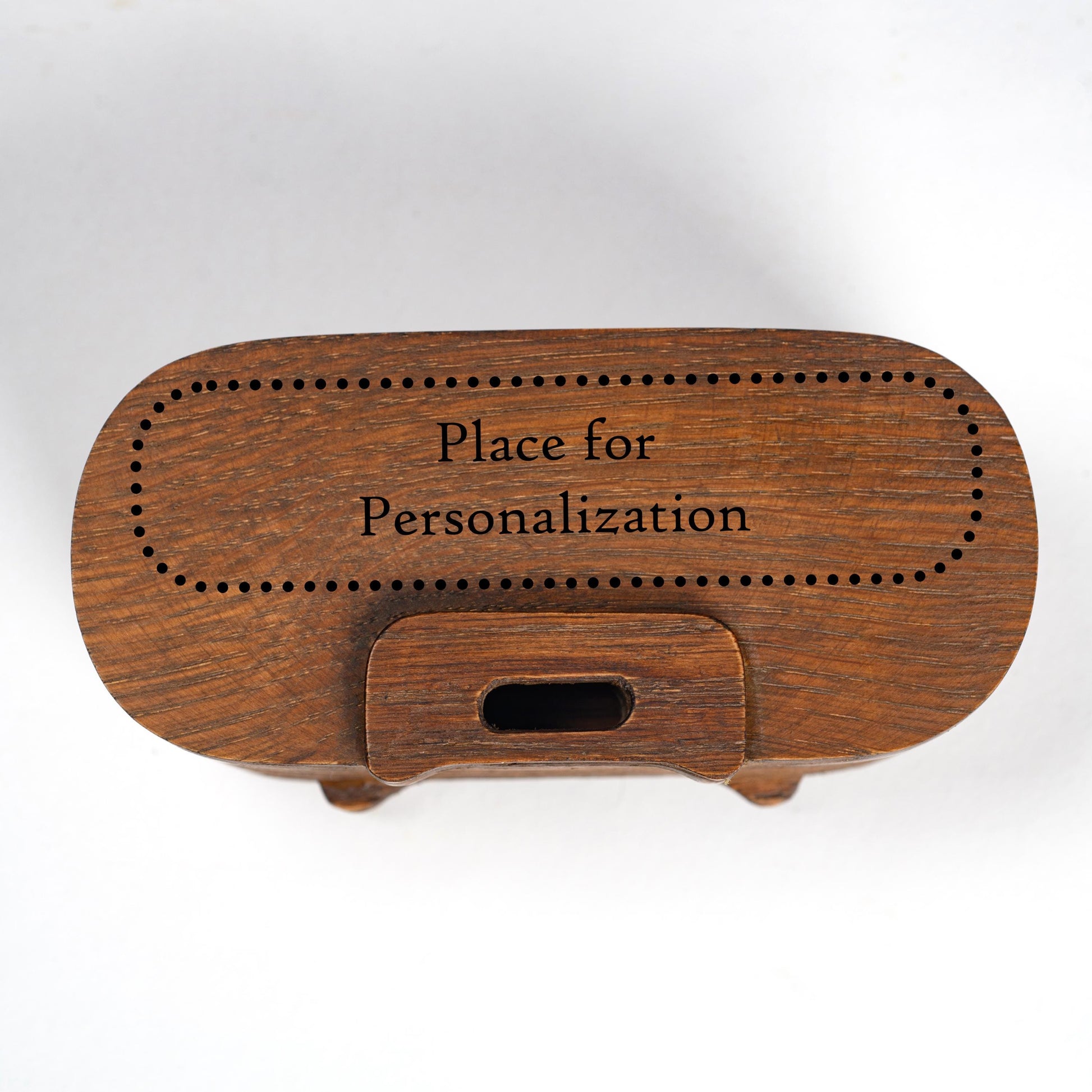 Custom engraved wooden phone speaker, personalized gift for husband, dad, or anniversary.