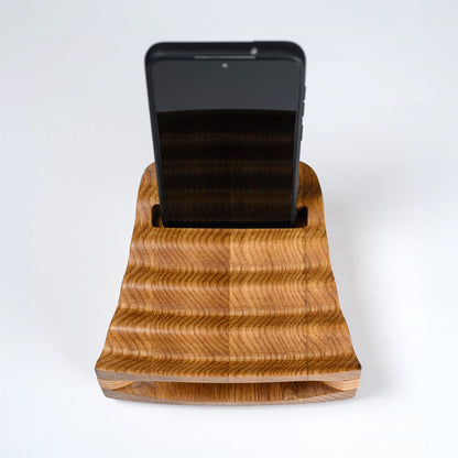 Wood Phone Stand Acoustic Speaker Charging Station Anniversary Gift for Husband Birhday Gift