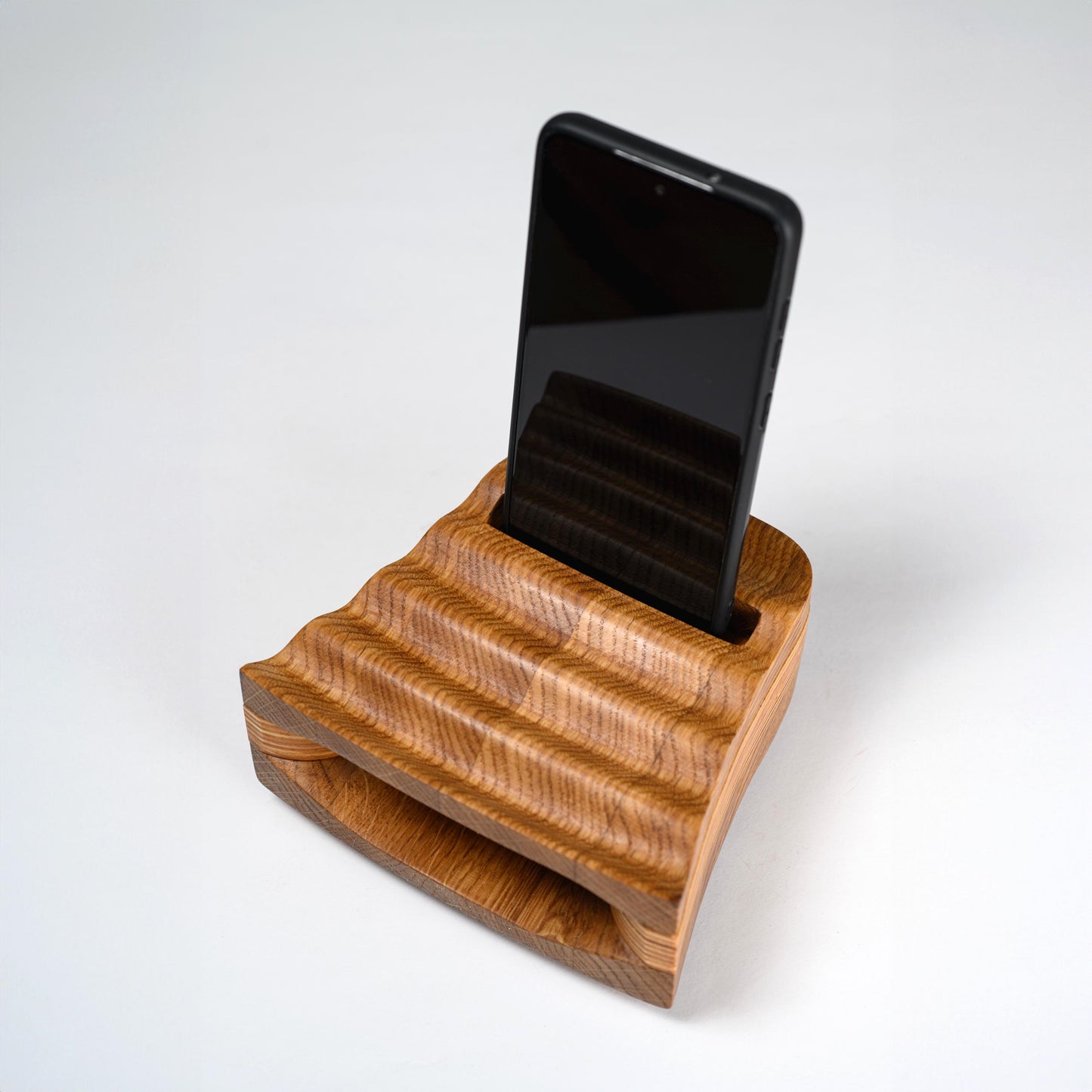 Wood Phone Stand Acoustic Speaker Charging Station Anniversary Gift for Husband Birhday Gift