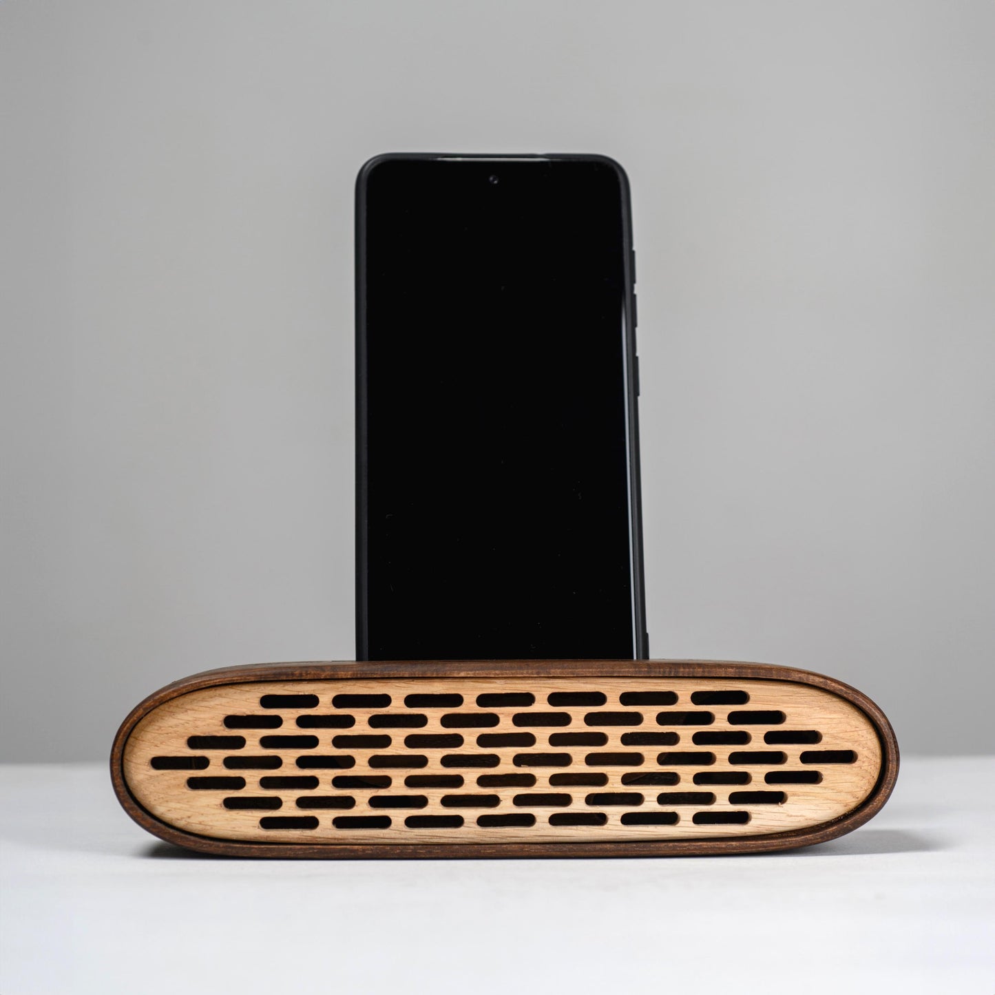 Luxury wooden phone stand – perfect 5th anniversary or birthday gift