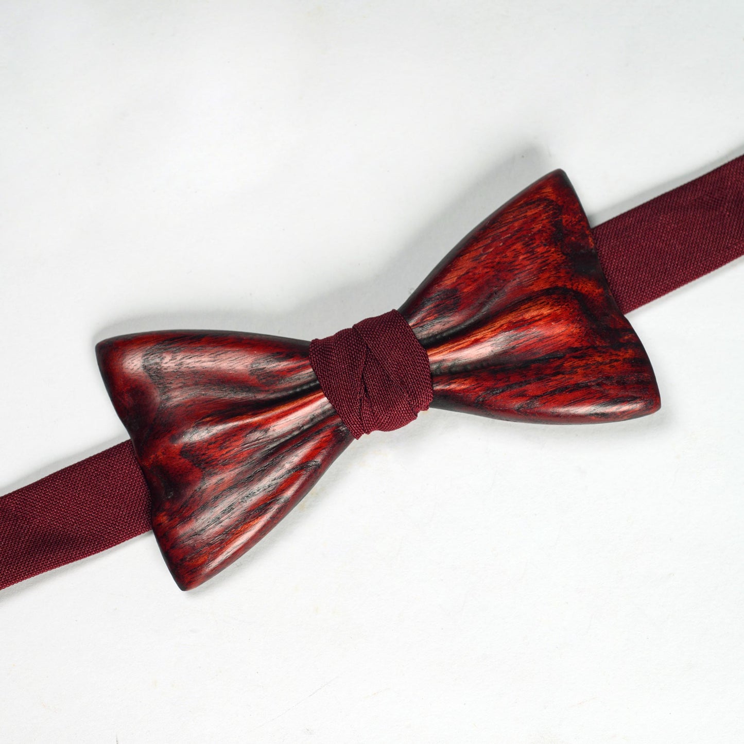 Red Oak Wooden Bow Tie: Personalized Groomsmen Gift