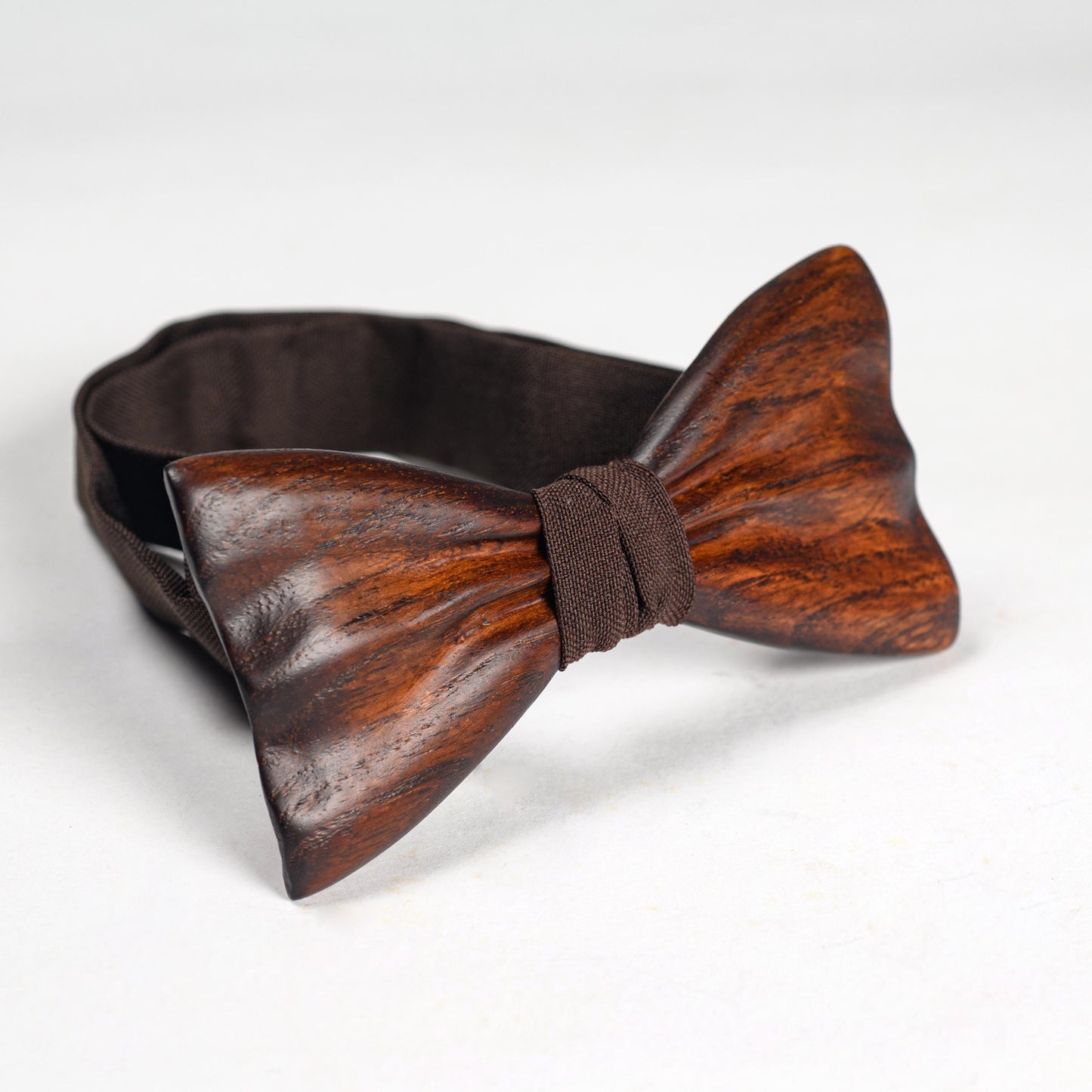 Brown Wood Bow Tie For Men Personalized Wedding Accessory