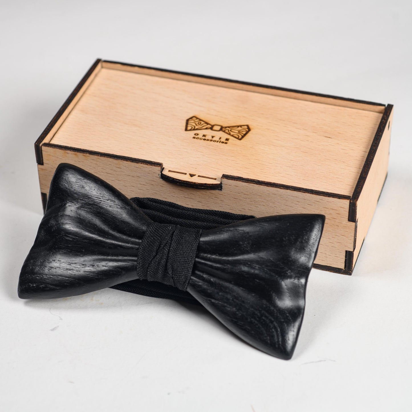 Oak Wooden Bowtie: Boho Wedding Groomsmen Gift