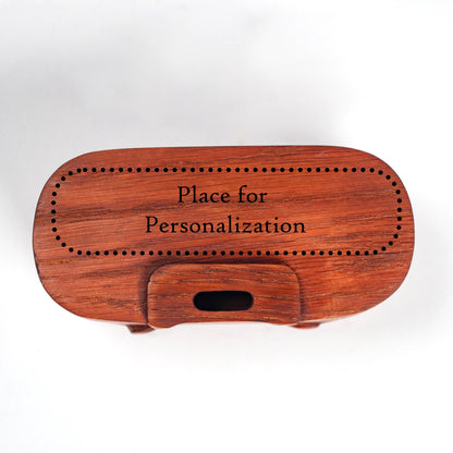 Custom engraved wooden phone speaker, personalized gift for husband, dad, or anniversary.