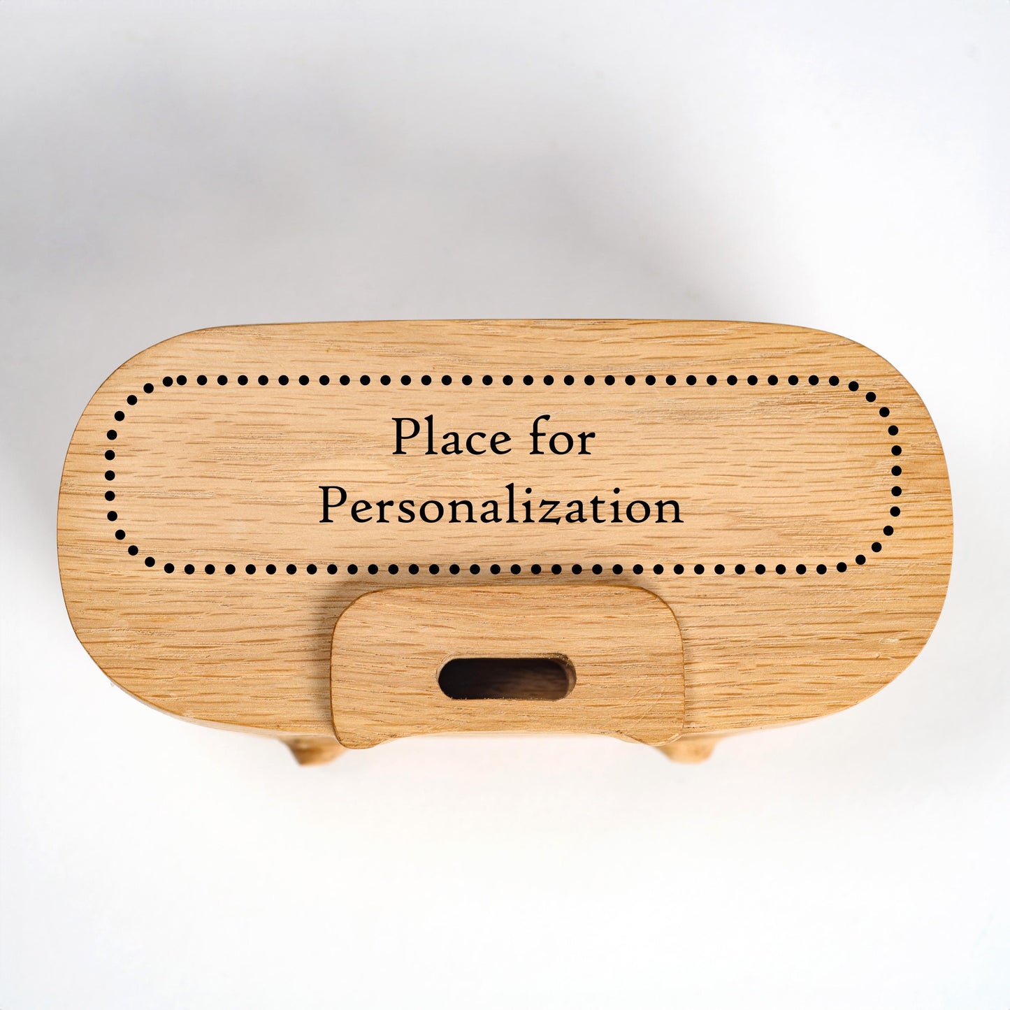 Custom engraved wooden phone speaker, personalized gift for husband, dad, or anniversary.