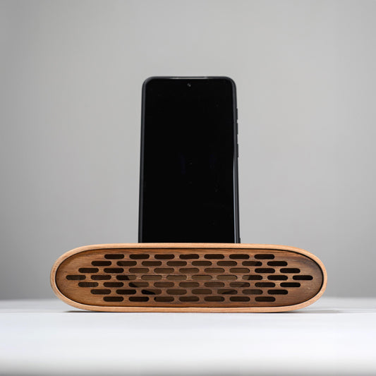 Luxury wooden phone stand – perfect 5th anniversary or birthday gift