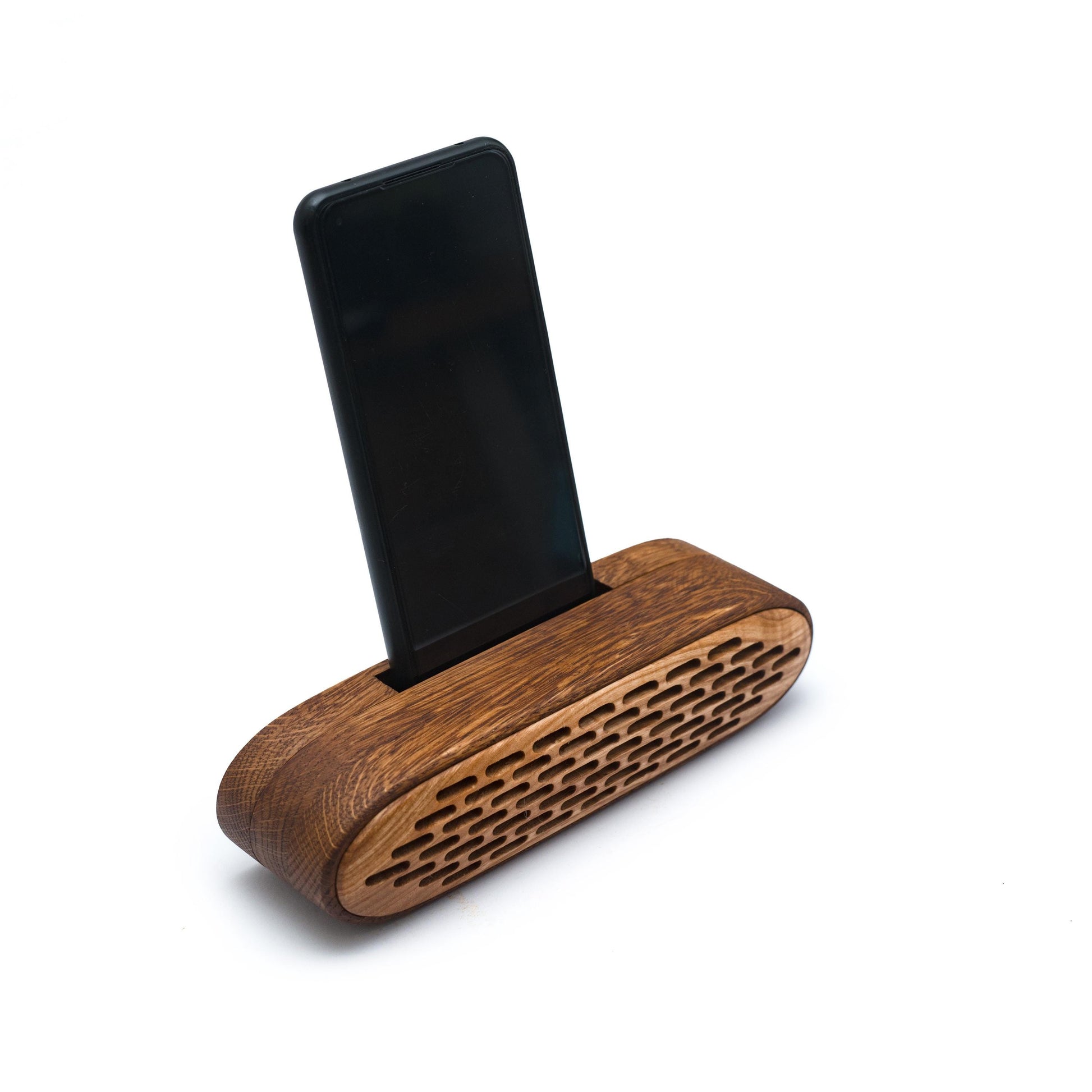 Engraved wooden phone stand – perfect for office, home, and gifting