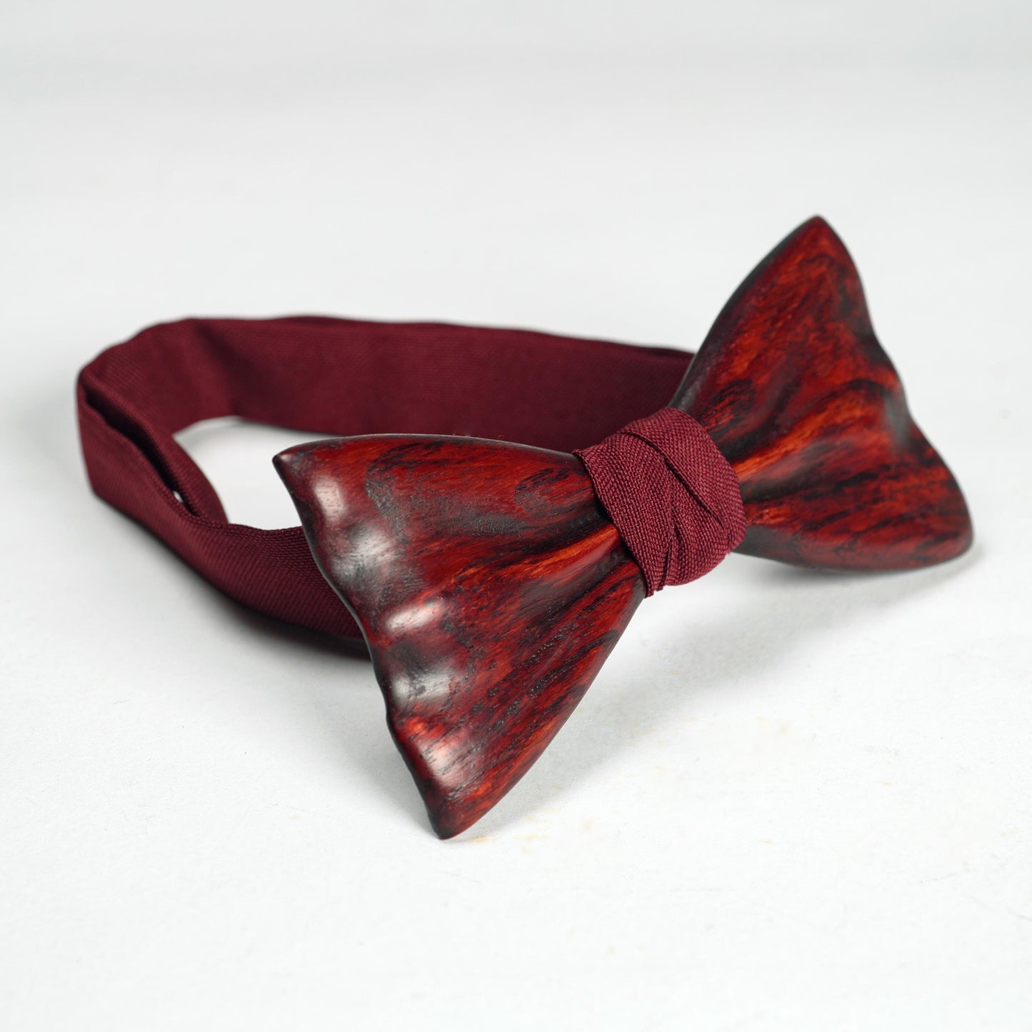 Red Oak Wooden Bow Tie: Personalized Groomsmen Gift