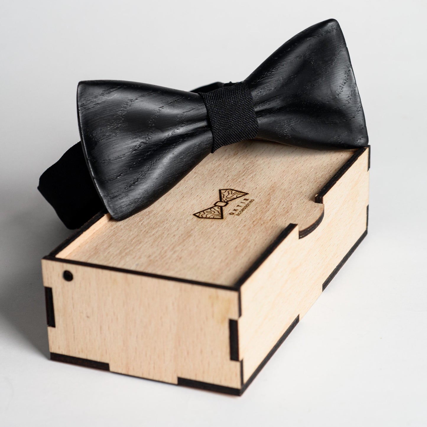 Black Wood Bow Tie For Men Personalized Wedding Accessory