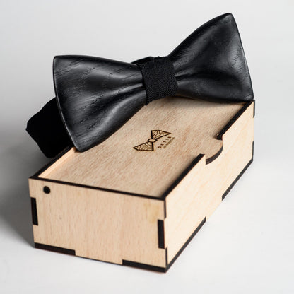 Black Wood Bow Tie For Men Personalized Wedding Accessory