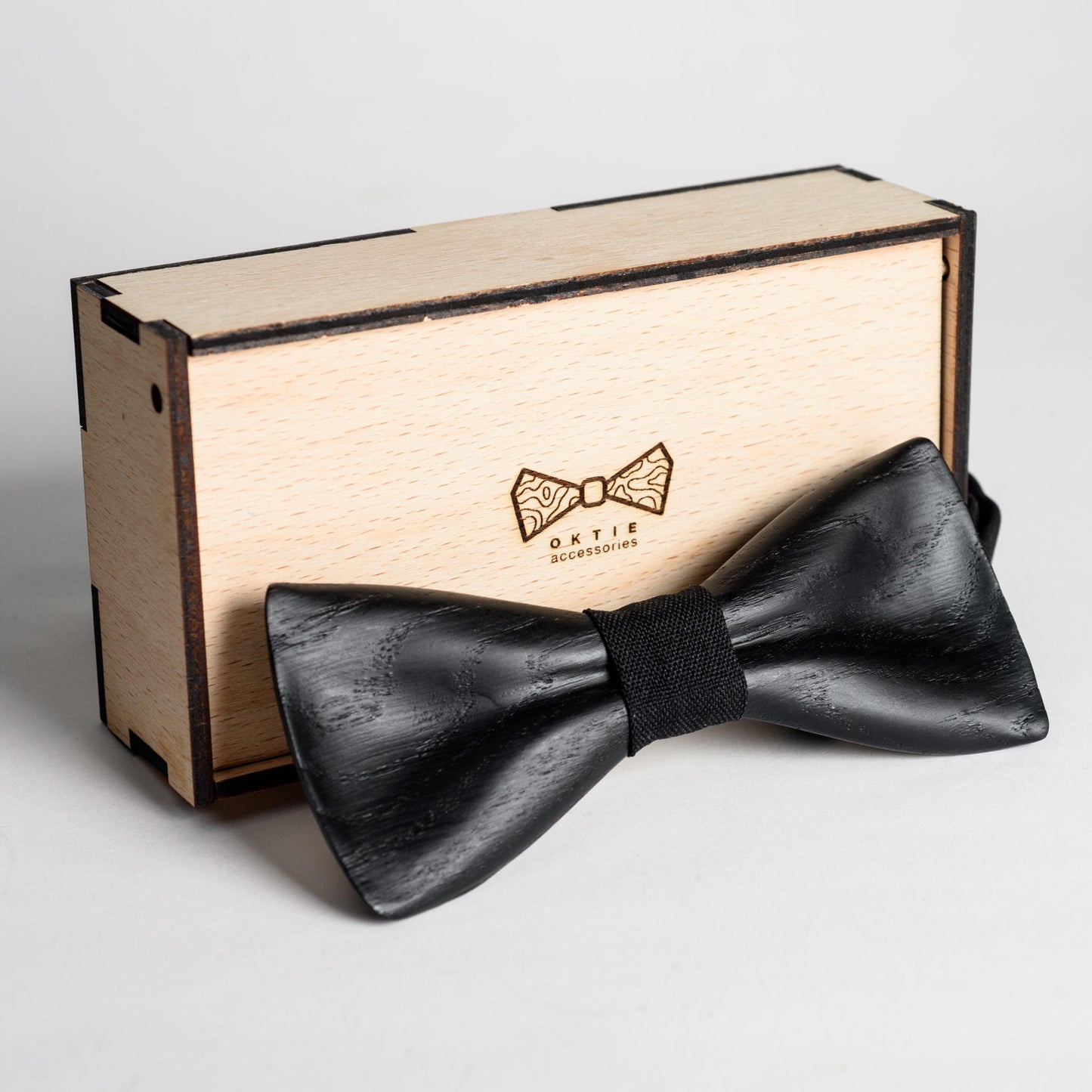 Black Wood Bow Tie For Men Personalized Wedding Accessory
