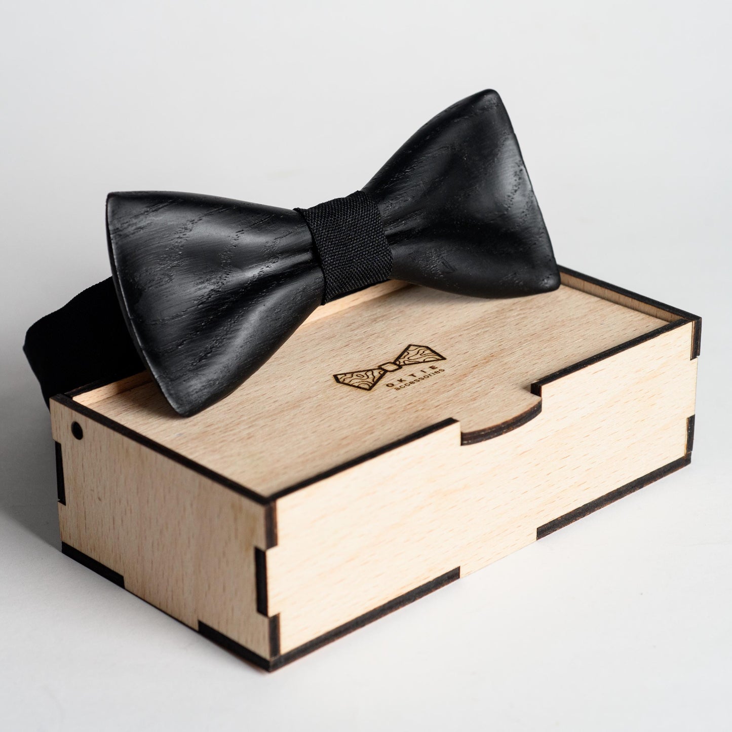 Black Wood Bow Tie For Men Personalized Wedding Accessory