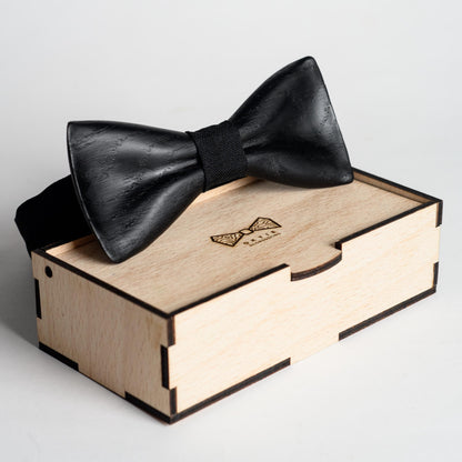 Black Wood Bow Tie For Men Personalized Wedding Accessory